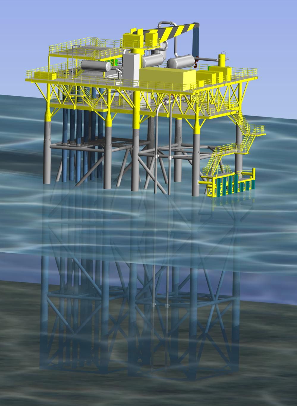3D-модель морской стационарной платформы LAM-A