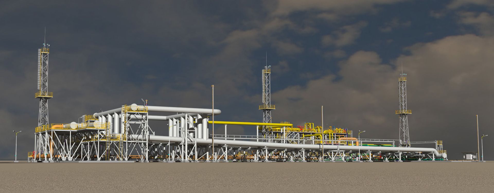 3D-модель установки по подготовке нефти